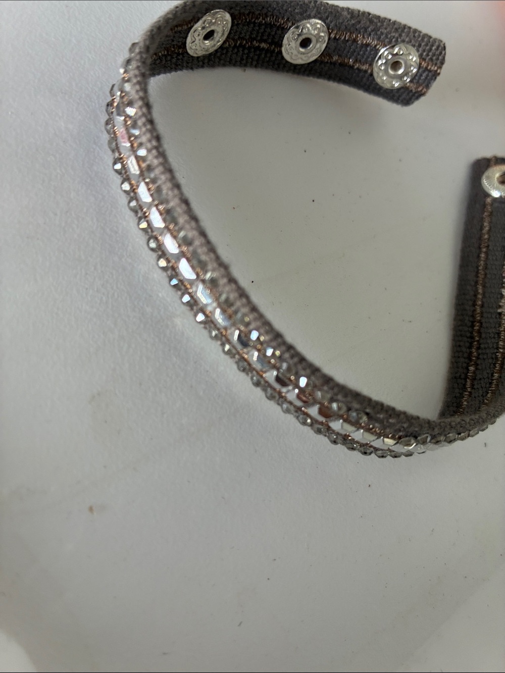 Sparkling Taupe Crystal Snap Bracelet - Women Jewelry